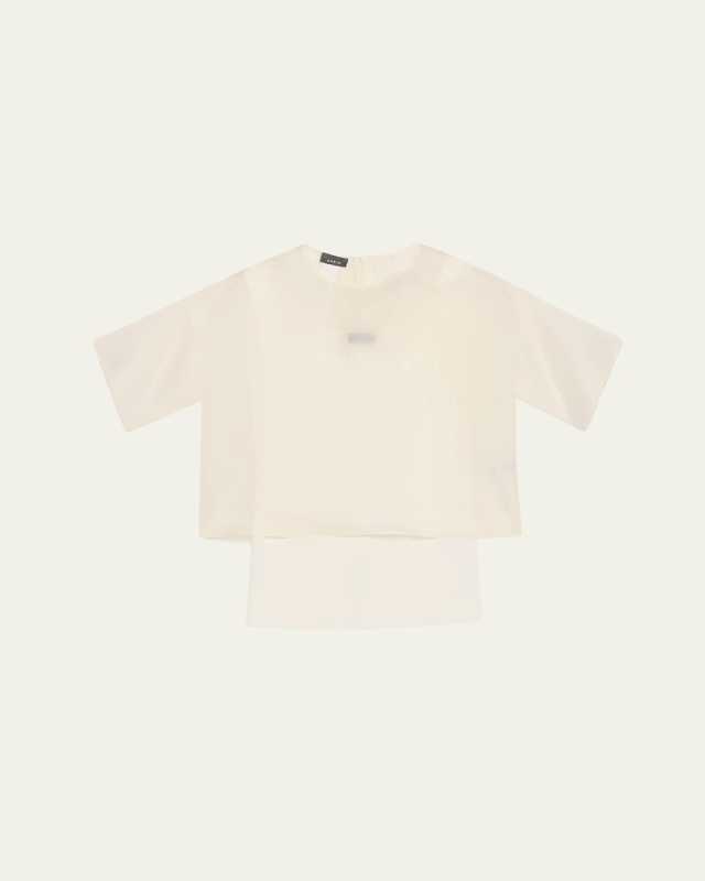 3D Anemone Silk Organza Blouse